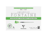 Fontaine Extra Blanc Grain Torchon bloc collé 4 côtés 15F 18x26cm 300g