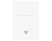 Flying Spirit piqûre textile 9x14cm 96 pages ligné motifs assortis papier ivoire 90g - Blanc
