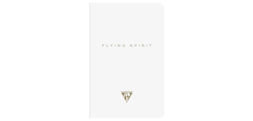 Flying Spirit piqûre textile 9x14cm 96 pages ligné motifs assortis papier ivoire 90g - Blanc