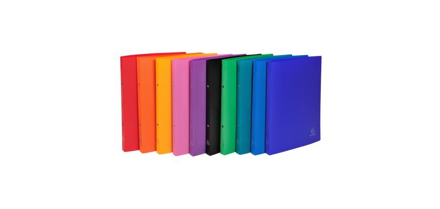 Carpetas flexible con anillas - Opak para archivar A4 - 2 anillas en O 15 mm - Colores surtidos