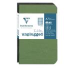 Set de 2 carnets piqûre Age Bag 7,5x12cm 48 pages petits carreaux Couleurs assortis - Assortis