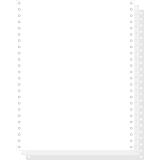 "1000 feuilles de listing autocopiantes blanc 240x12"" 3plis Bandes Caroll Détachables" - Blanc