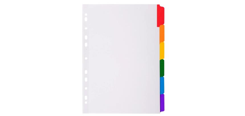 Separadores Separadores neutros con pestañas reforzados - Blanco - Blanco