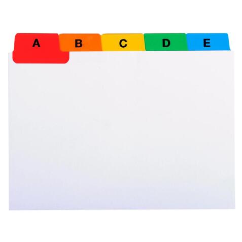 Record Cards A-Z 25 Reinforced Tabs A7 - White