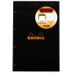 Lot 2+1 Bloc de cours agrafé A4+ 160 pages 5/5 petits carreaux assortis Orange et Noir. - Assortis
