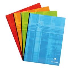 Cahier brochure dos toilé 24 x 32 cm 144 feuilles grands carreaux couleur aléatoire