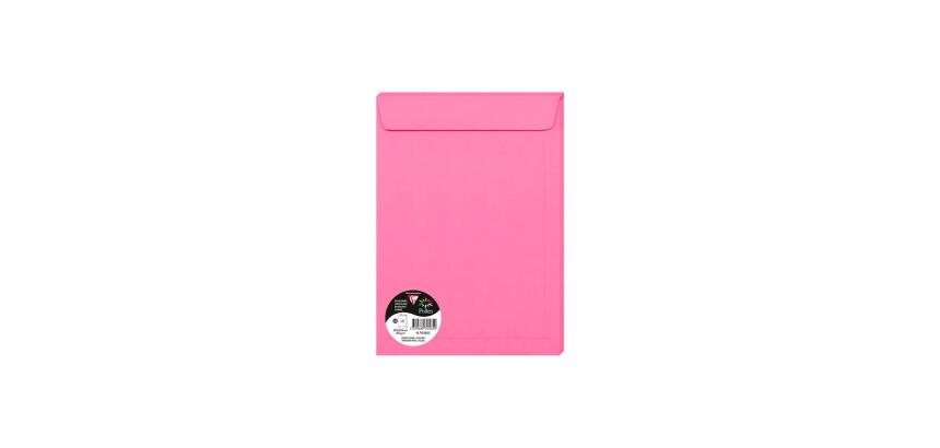 Paquet de 5 enveloppes Pollen 229x324mm 120g/m² - Rose fuchsia