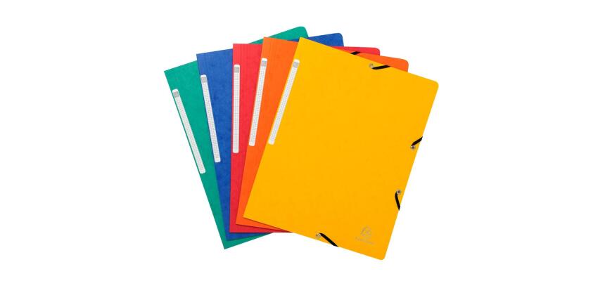 Elasticated folder without flap 355gsm hard glazed mottled premium pressboard - A4 size