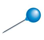 Boîte de 50 épingles sphériques - Hauteur de pointe 15mm - 6mm de diamètre