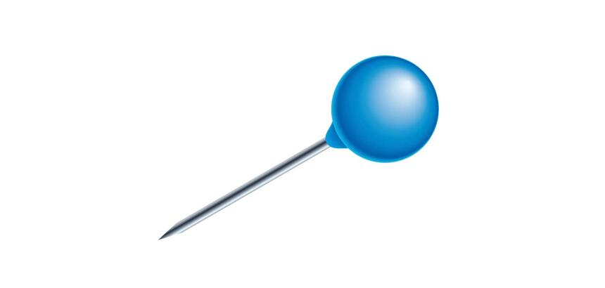 Boîte de 50 épingles sphériques - Hauteur de pointe 15mm - 6mm de diamètre