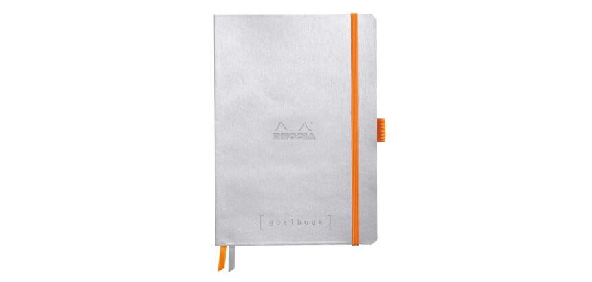 Rhodiarama Goalbook souple A5 240 pages dot papier ivoire 90g - Argent