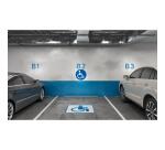Panneau polypropylène non adhésif Parking réservé handicapé 30 cm - Bleu