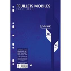 Feuillets mobiles sous film 7000 A4 100 pages perforées petits carreaux 90 g