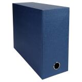 Transportdoos rug 120mm met linnen structuur - Donkerblauw