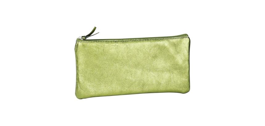 CUIRISÉ - Trousse plate 11x22 cm - Vert