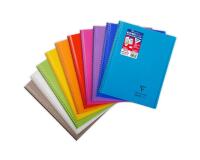 Cahier reliure intégrale enveloppante Koverbook 24x32cm 160 pages petits carreaux couverture polypropylène transparent - Assortis