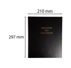 Numbered/perforated refill 58 plain white sheets, paper thickness 90g, with titled endpapers for binders Movements of securities, list of shareholders, A4 format - Black