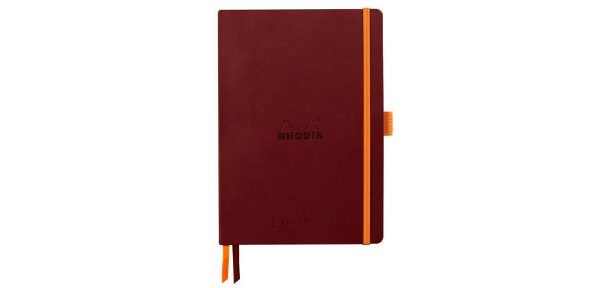 Rhodiarama Goalbook souple A5 240 pages dot papier ivoire 90g - Lie de vin