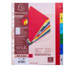 Intercalaires imprimés numériques polypropylène 12/100e - 6 positions - A4 Maxi - Assorties vives