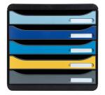 Cassettiera Big Box Plus 5 cassetti Bee Blue - Colori assortiti