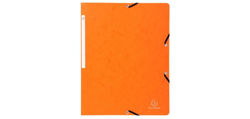 Chemise à élastique sans rabat carte lustrée 400gm2 - A4 - Orange