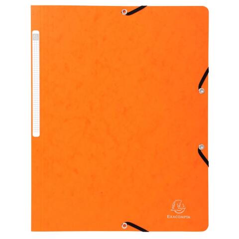 Carpeta Exacompta con gomas sin solapa cartulina lustrada 400 grs Nature Future - A4 - Naranja