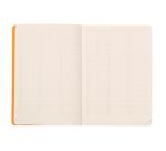 Rhodiarama Perpetual A5 128p papier ivoire 90g coins microperforés avec élastique - Noir