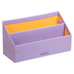 Rhodiarama porte-courrier simili cuir italien 25x10x14 cm - Iris
