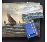 Rhodiarama carnet souple A6 144 pages dot papier ivoire 90g fermeture élastique - Saphir