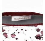 COSMICUIR CUIR Lisse Trousse ronde Ø5,5x22 cm Cerise