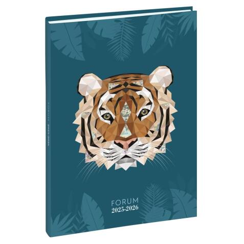 Agenda Forum Safari Tigre 12,5 x 17,5 cm Journalier Août 2025 à Juillet 2026 - Visuel