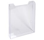 Distribuidor folletos de pared (simple) - A montar - A4 vertical - 3,6 x 23,9 x 30 cm - 36x239x300 mm - Cristal