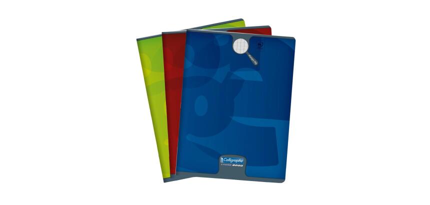 Cahier piqué 8000 CARTE 24x32 cm 48 pages grands carreaux 90 g - Assortis
