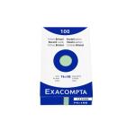 Estuche Exacompta 100 fichas Exacompta cartulina bristol - liso sin taladro 74x105mm - Verde