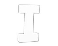 Petite lettre I 12cm - Blanc