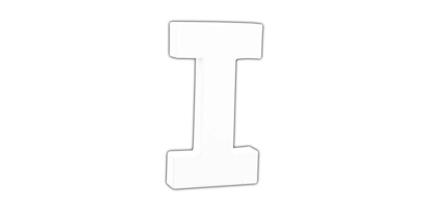 Petite lettre I 12cm - Blanc