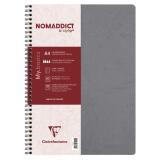 Clairefontaine Nomaddict Notebook - A4 - Lined - 50 Sheets - 90gsm ? Wirebound - Grey