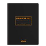 Rhodia Classic Composition book 19x25 cm petits carreaux 5x5 160 pages 80g non microperforé - Noir