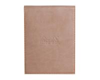 Rhodiarama porte-bloc avec porte-crayon + bloc N°12 petits carreaux 5x5 - Taupe