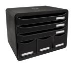STORE-BOX MAXI 6 drawers ECOBlack glossy - Glossy black