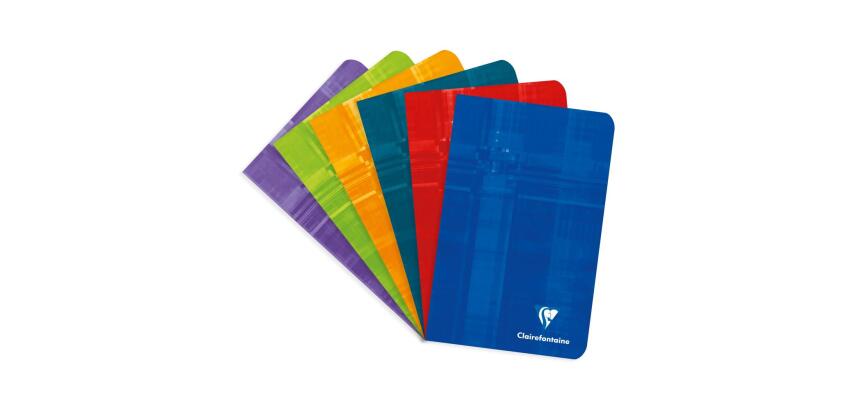 Carnet piqué 11x17 cm 96 pages grands carreaux - Assortis