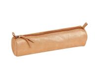 CÉLESTE CUIR Trousse ronde Ø5,5x22 cm Disco Or