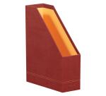 Rhodiarama porte-revues simili cuir italien 10x25x31 cm - Nacarat