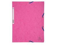 Exacompta Elasticated Folder, 3-Flap, 400gsm Pressboard, A4 - Pink