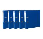 Lot de 5 classeurs à levier intérieur et extérieur en polypropylène - dos de 80mm - mécanique Prem'Touch - A4