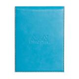 Rhodiarama blokhouder met pennenlus + blok N°12 gelijnd - Turquoise