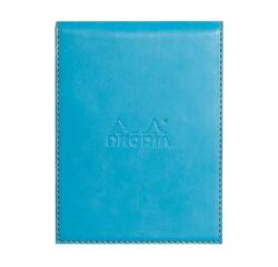 Rhodiarama porte-bloc avec porte-crayon + bloc N°12 ligné - Turquoise