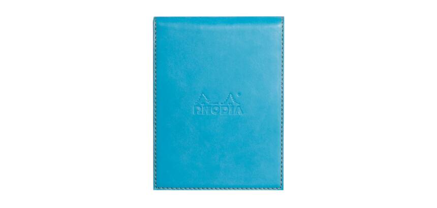 Rhodiarama porte-bloc avec porte-crayon + bloc N°12 ligné - Turquoise