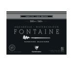 Fontaine Noir bloc collé 4 côtés 15F 26x36cm 300g grain fin