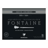 Fontaine Noir bloc collé 4 côtés 15F 26x36cm 300g grain fin